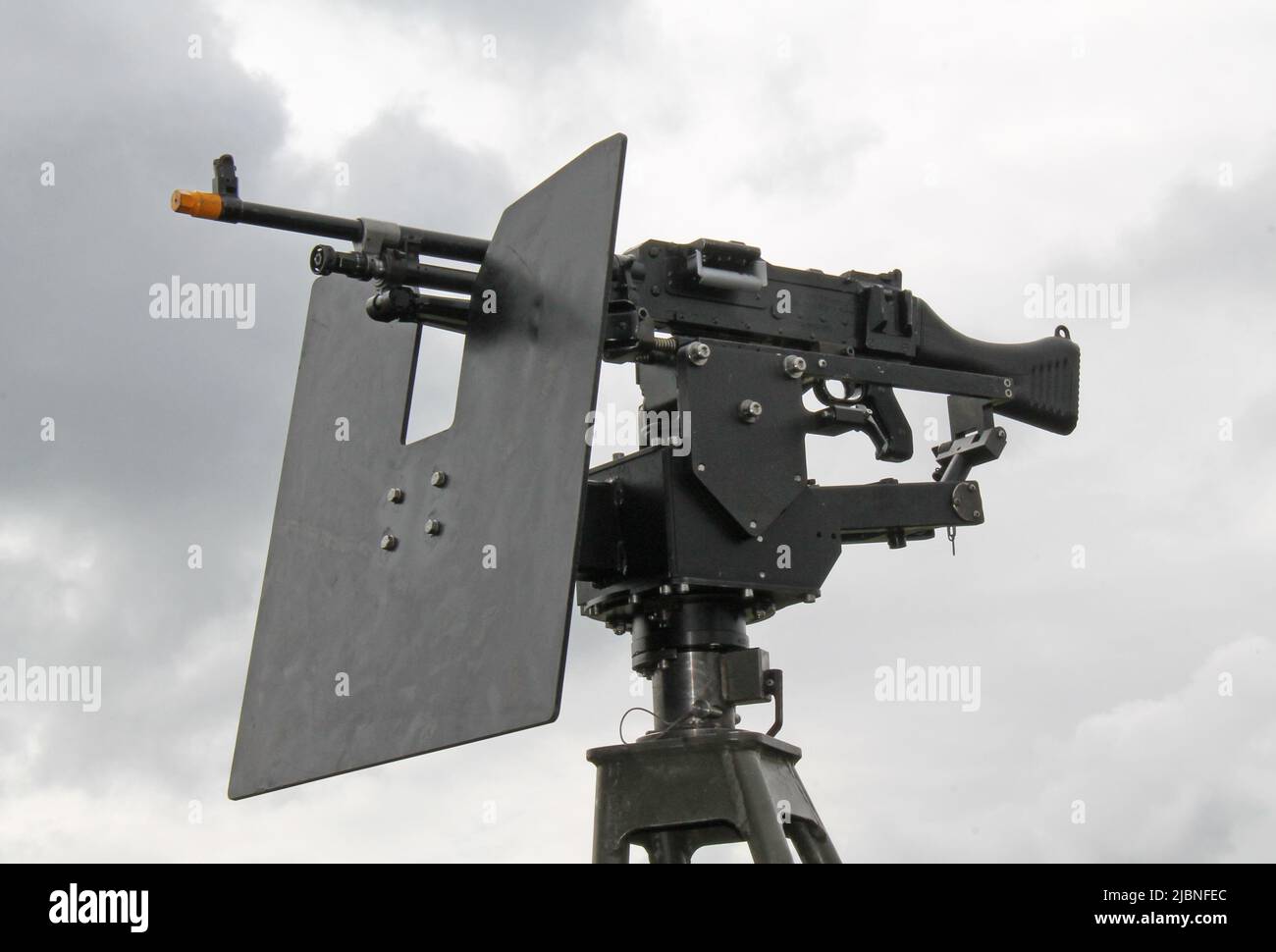 A Vehicle Roof Mounted Military Machine Gun Stock Photo Alamy