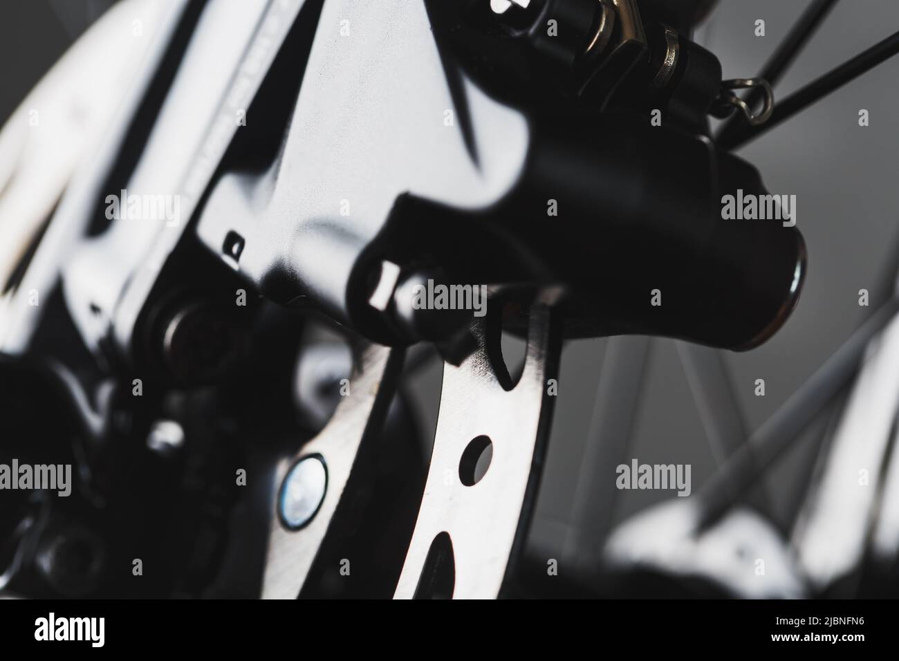 Bicycle Brake Rotor with Hydraulic Highway Braking System closeup