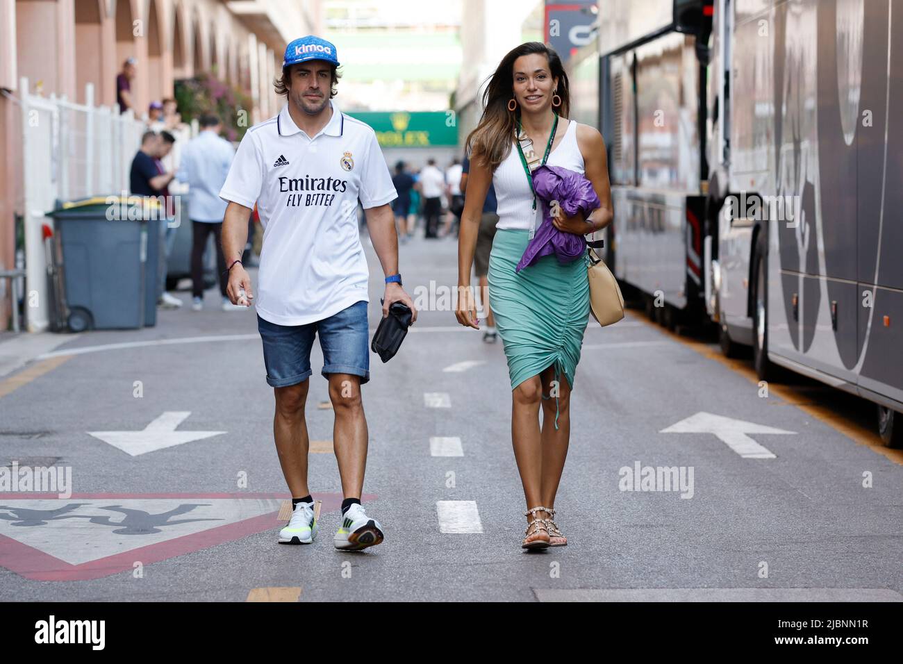 Monte-Carlo, Monaco. 29th May, 2022. #14 Fernando Alonso (ESP, BWT Alpine  F1 Team) and his girlfriend Linda Morselli, F1 Grand Prix of Monaco at  Circuit de Monaco on May 29, 2022 in