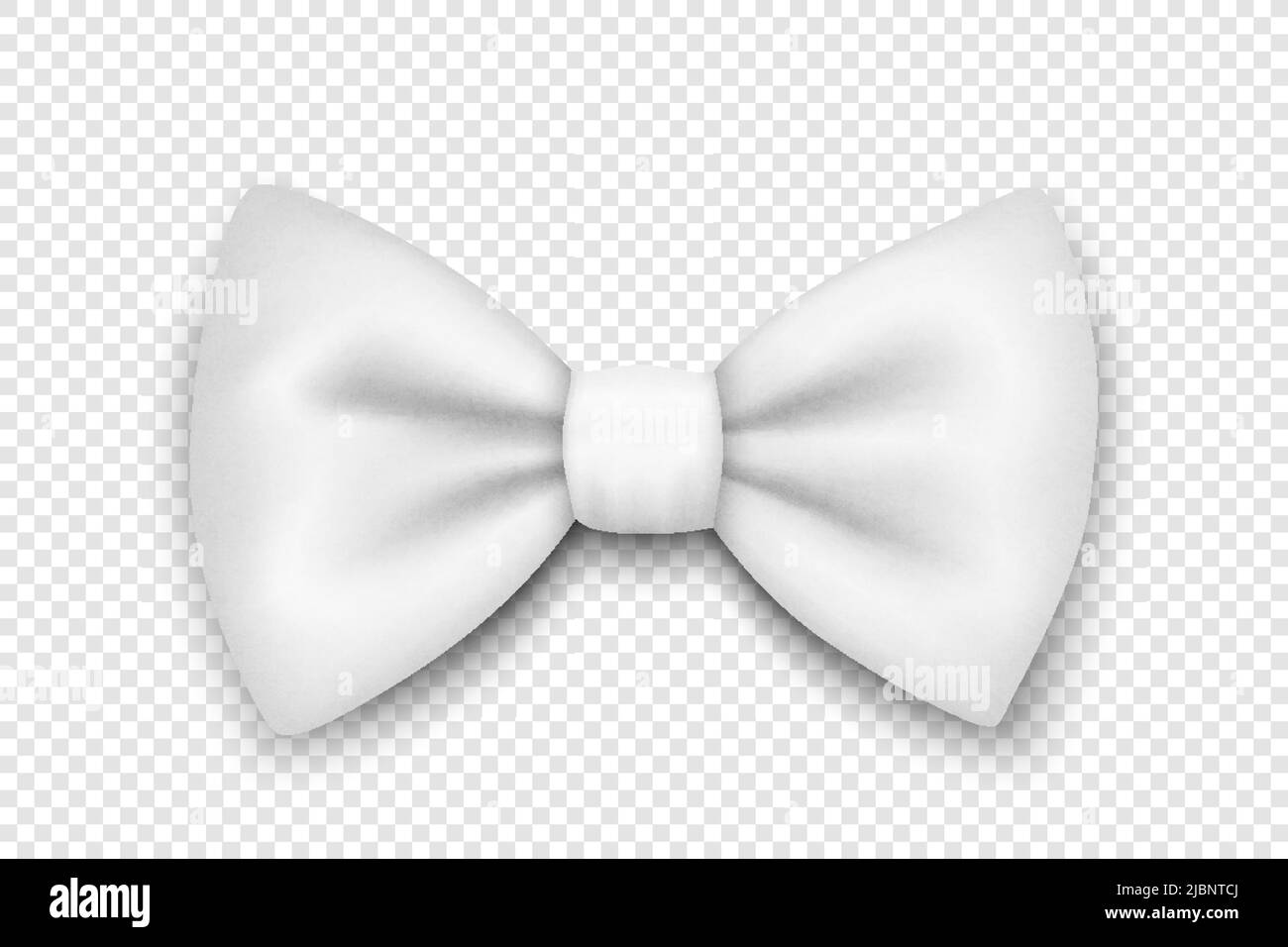 Vector 3d Realistic White Textured Bow Tie Icon Closeup Isolated. Silk ...