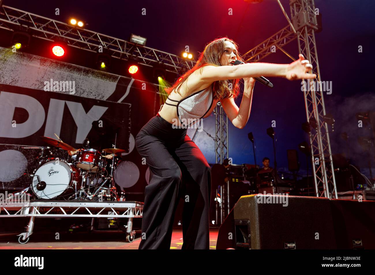 June 4, 2022: Janet Planet of Confidence Man Live in Leeds (Credit Image: © Andy Von Pip/ZUMA Press Wire) Stock Photo