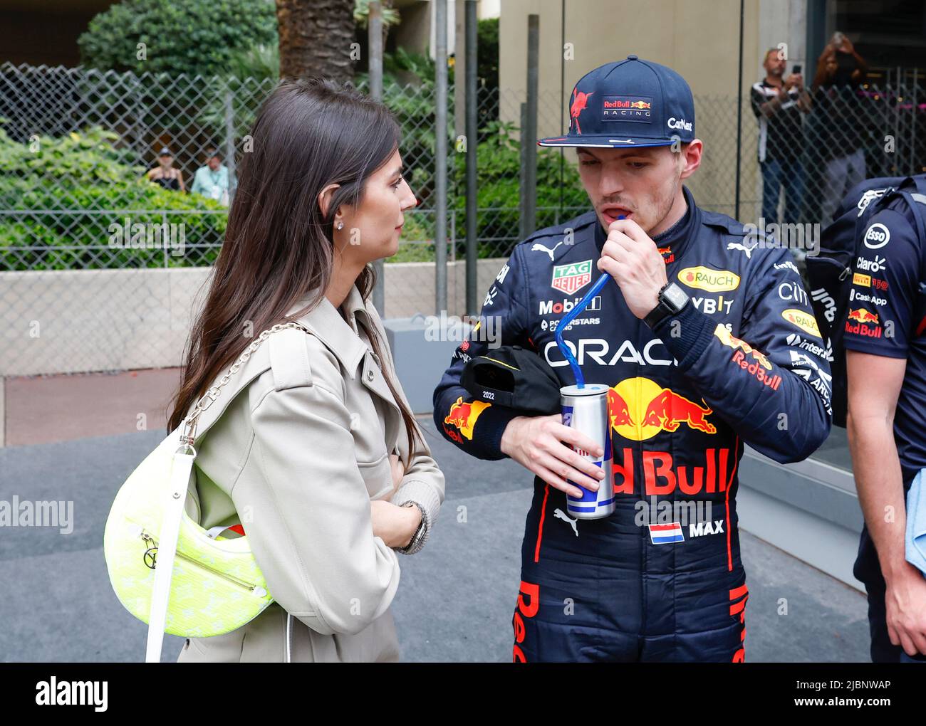 Monte-Carlo, Monaco. 29th May, 2022. #1 Max Verstappen (NLD, Oracle Red  Bull Racing) with his girlfriend Kelly Piquet, F1 Grand Prix of Monaco at  Circuit de Monaco on May 29, 2022 in