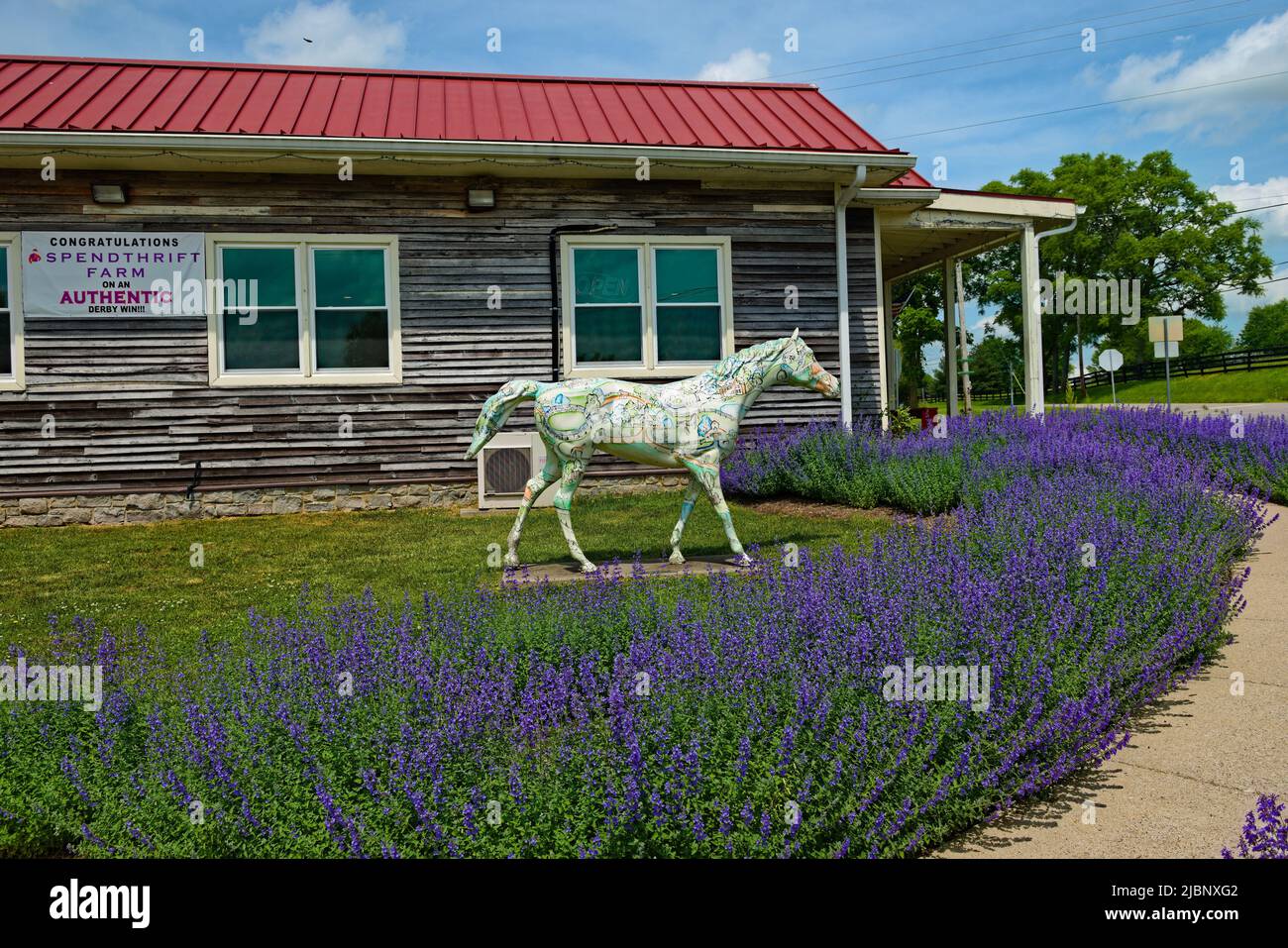Horse Mania statue at the Windy Corner restaurant in Lexington Kentucky