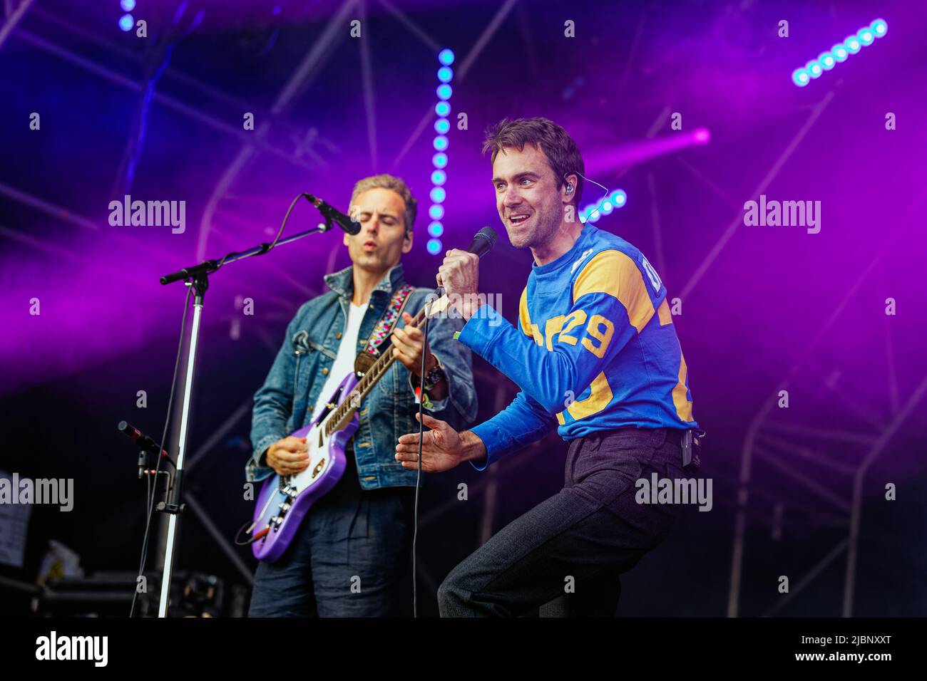 June 4, 2022: Justin Hayward-Young and Freddie Cowan  of The Vaccines performing at  Live At Leeds in The Park festival  (Credit Image: © Andy Von Pip/ZUMA Press Wire) Stock Photo