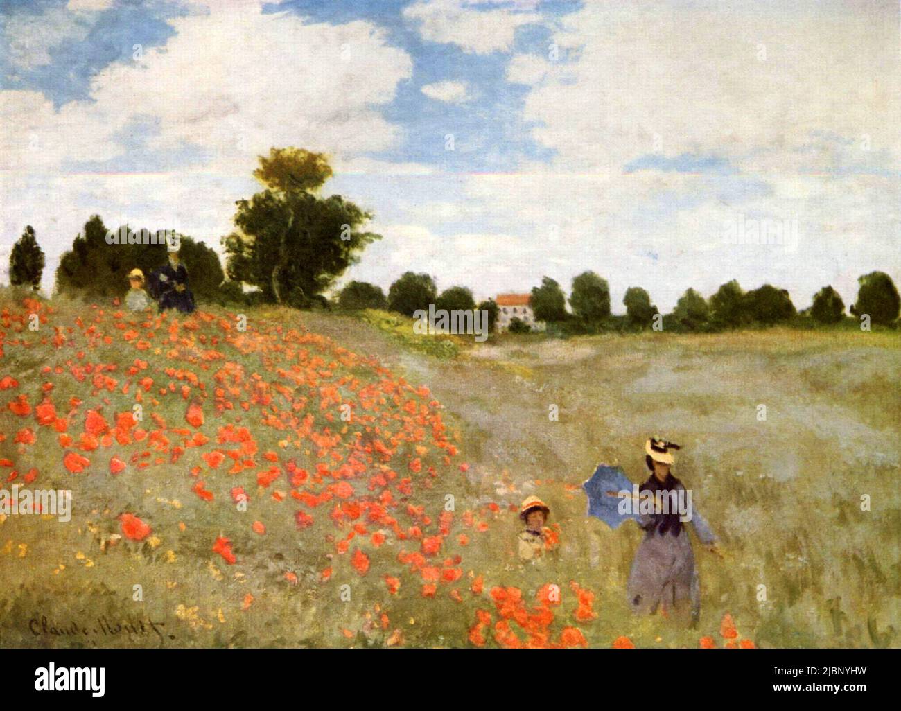 Coquelicots, La promenade (Poppies), 1873, Painting by Claude Monet Stock Photo