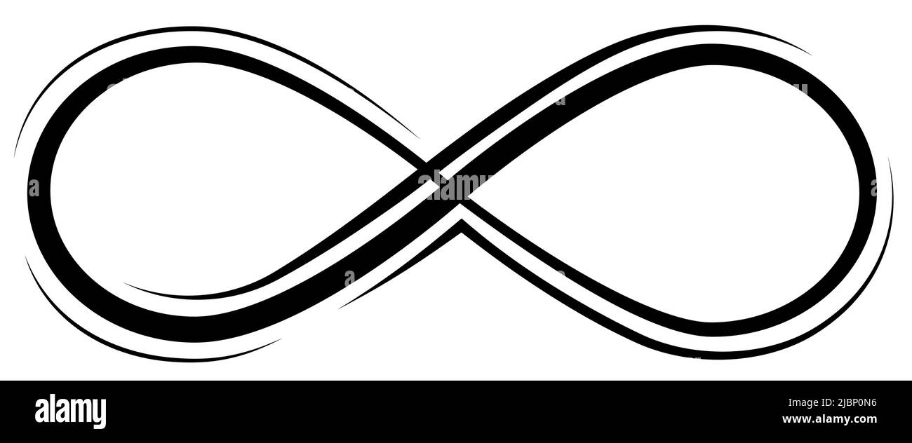 Rich decorated sign of infinity for your design. Stock Vector