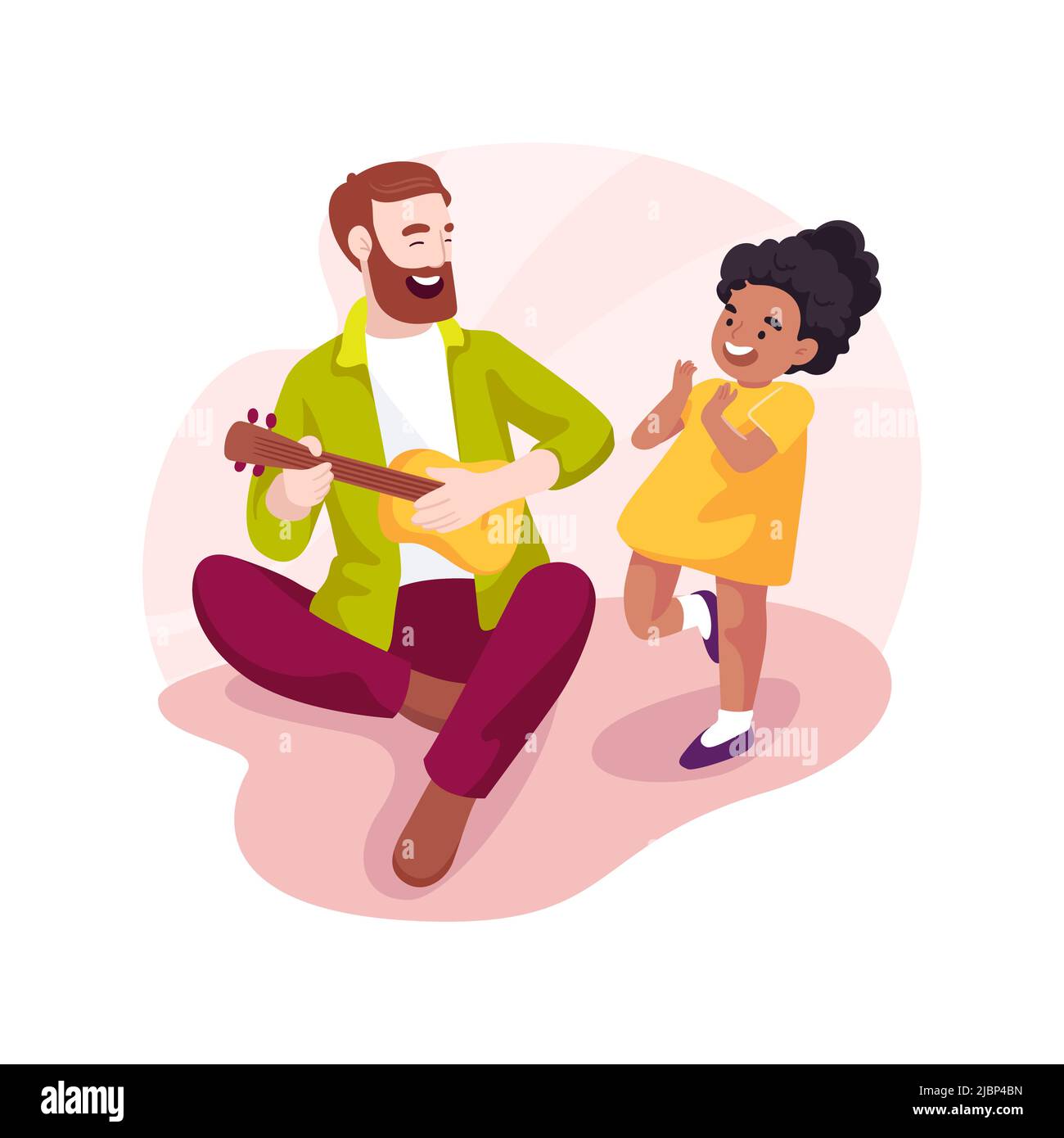 Listen to music isolated cartoon vector illustration stock vector image