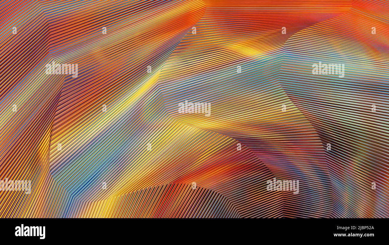 Colorful rainbow reflective lines - high tech digital background ...