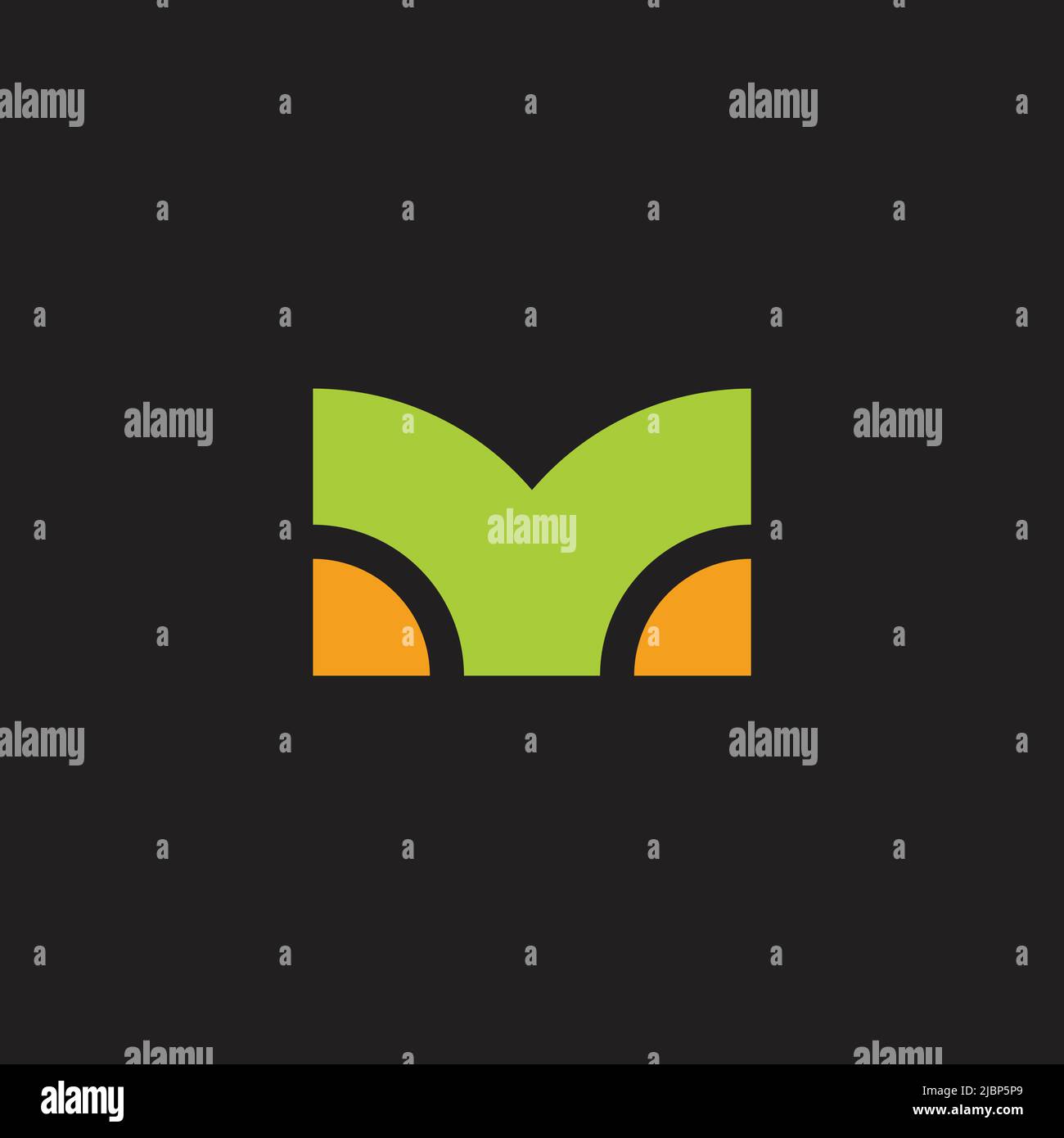 letter my simple geometric colorful logo vector Stock Vector