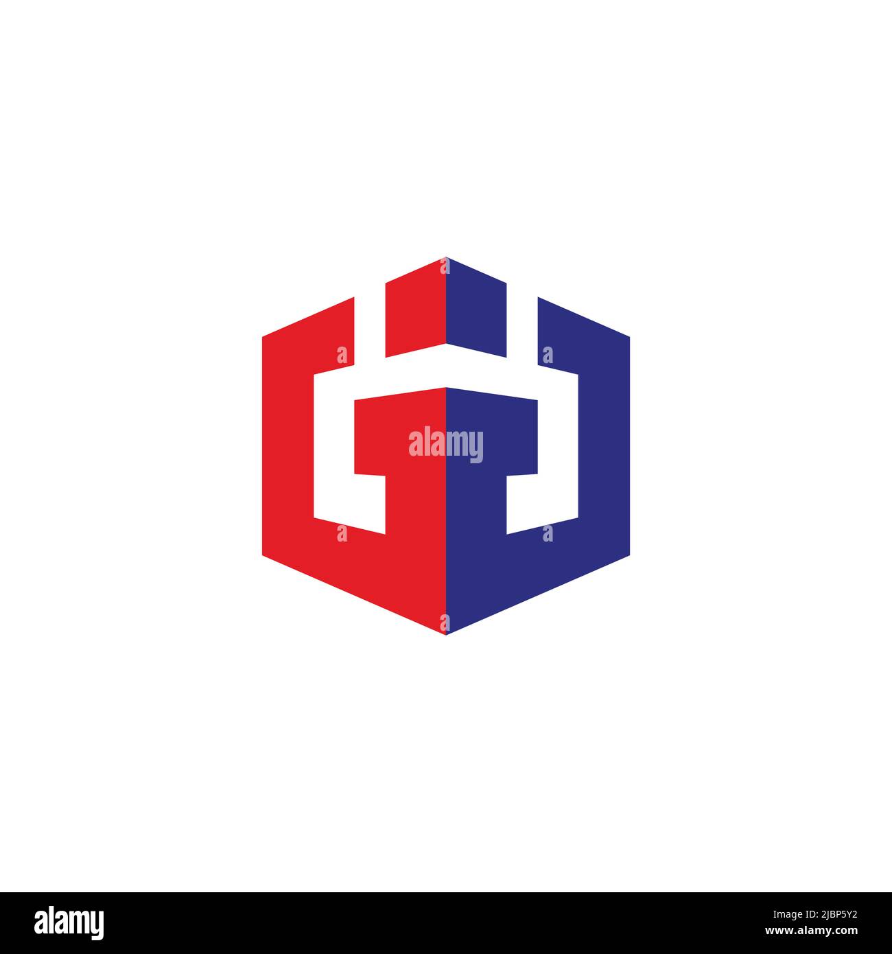 letter gg colorful box geometric simple logo vector Stock Vector