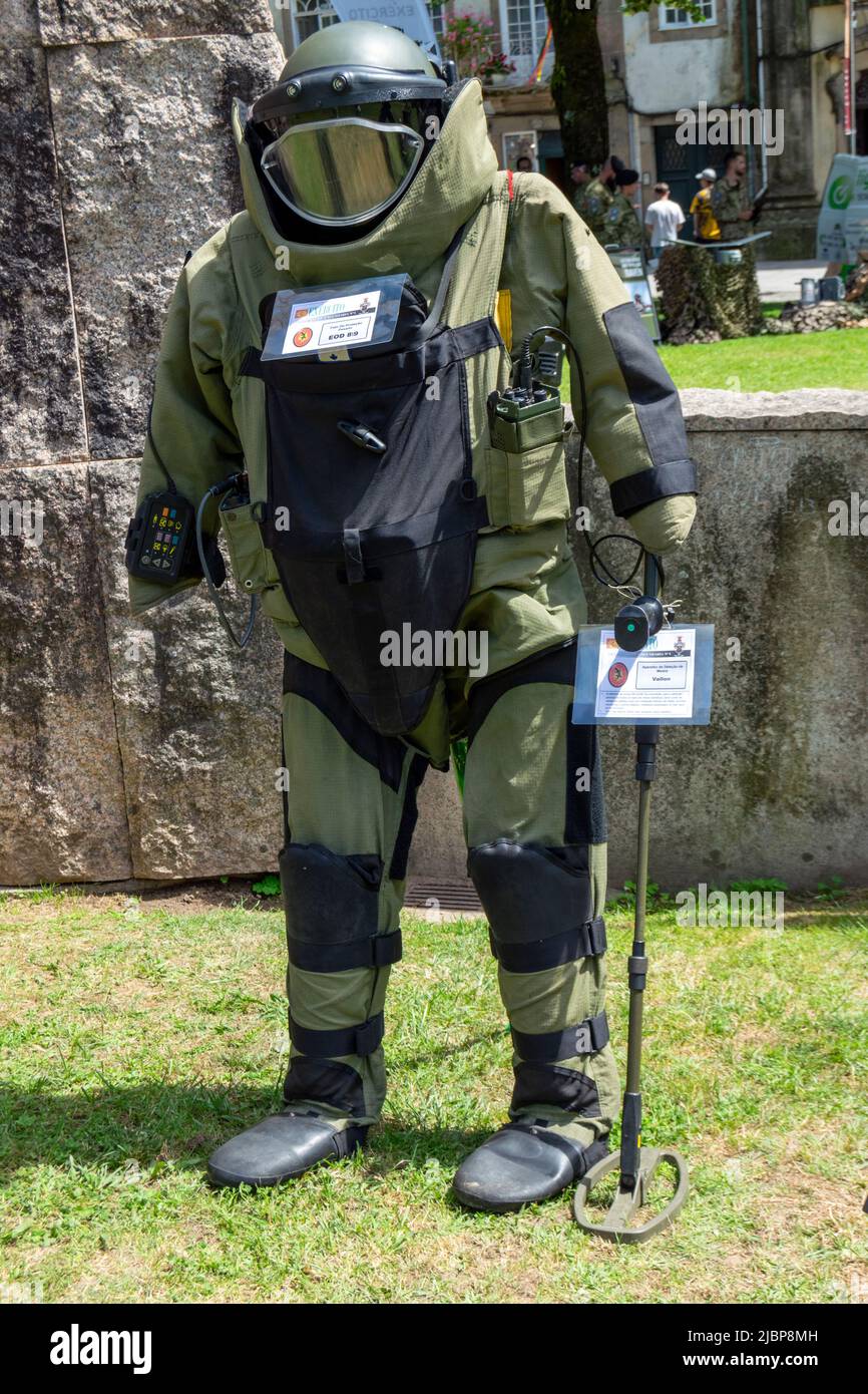 Special forces, army. Mines and explosives detection and detonation teams. Mine defuse gear and equipment. War zones, handling explosives. Stock Photo