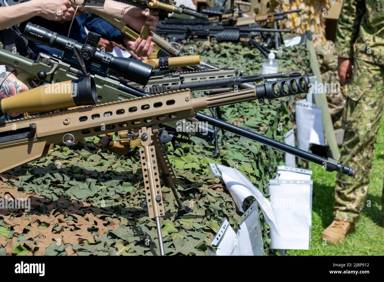 50 Caliber Sniper Rifle stock image. Image of combat - 17628817