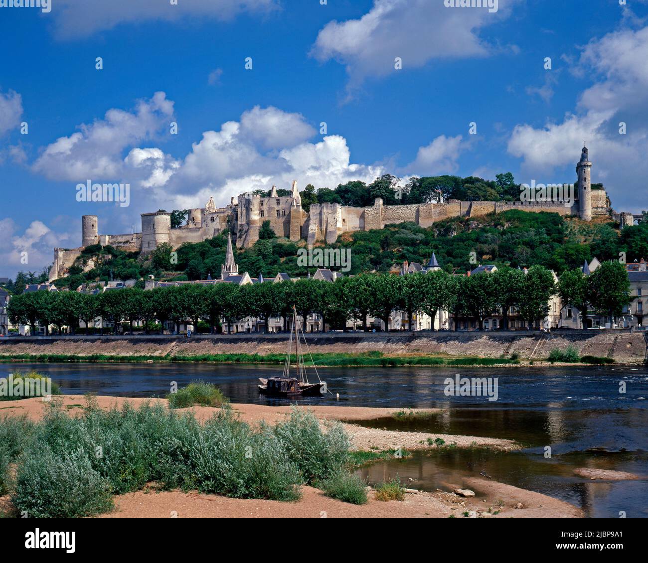 Chateau de Chinon in France Stock Photo - Alamy