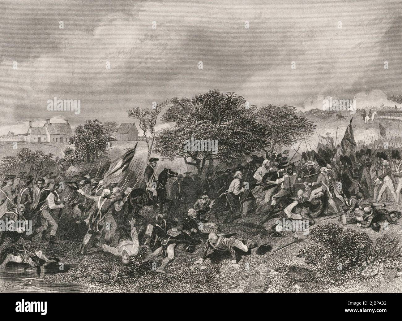 Battle of Monmouth during the American Revolution Stock Photo