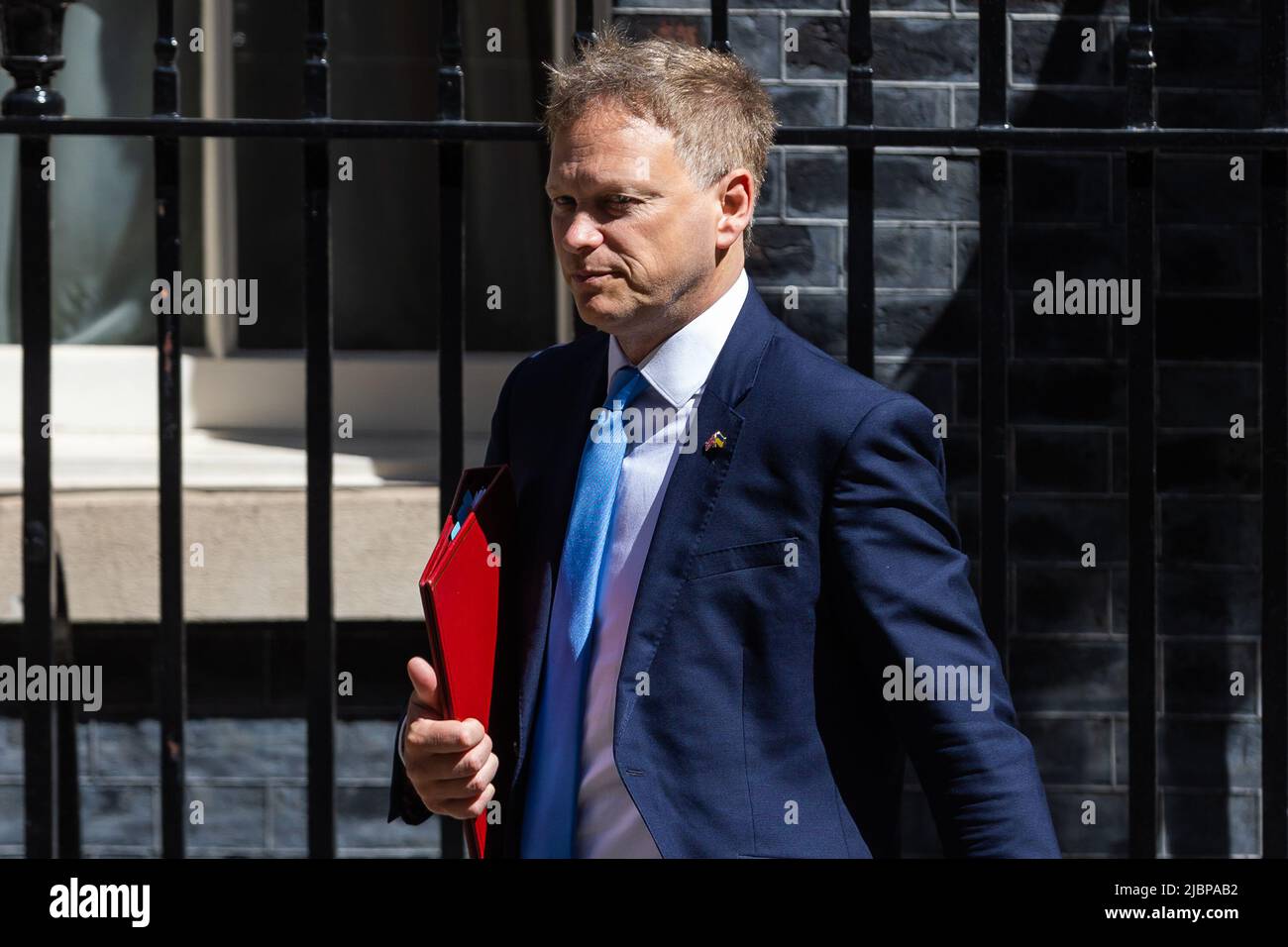 London, UK. 07th June, 2022. Grant Shapps leaves a cabinet meeting in ...