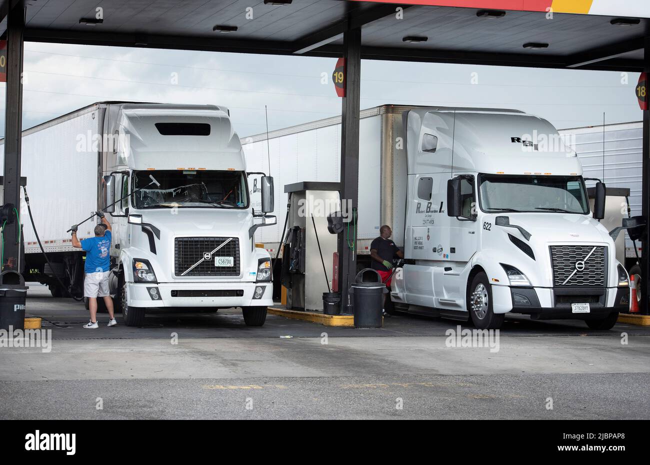 Valdosta, USA. 6th June, 2022. Longdistance truck drivers