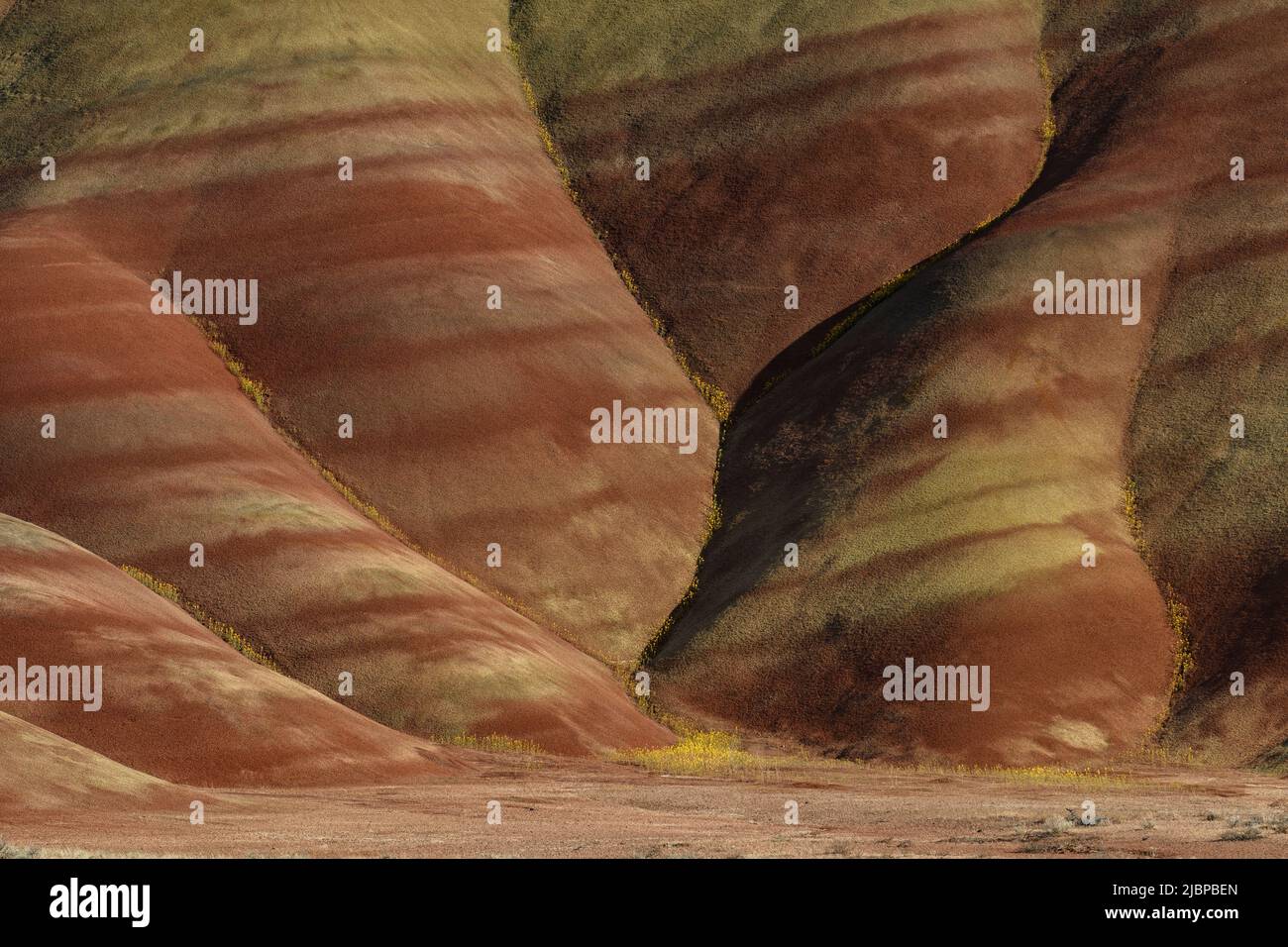 USA, America, American, Pacific Northwest, Central Oregon, Oregon, Wheeler County, John Day Fossil Beds, National Monument, Painted Hills, Stock Photo