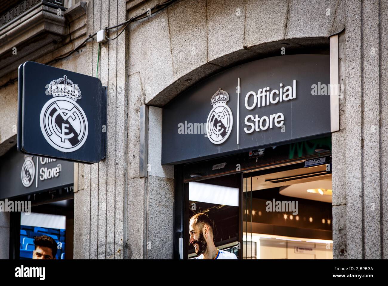 Madrid, Spain February 05, 2022 Real Madrid official store in a