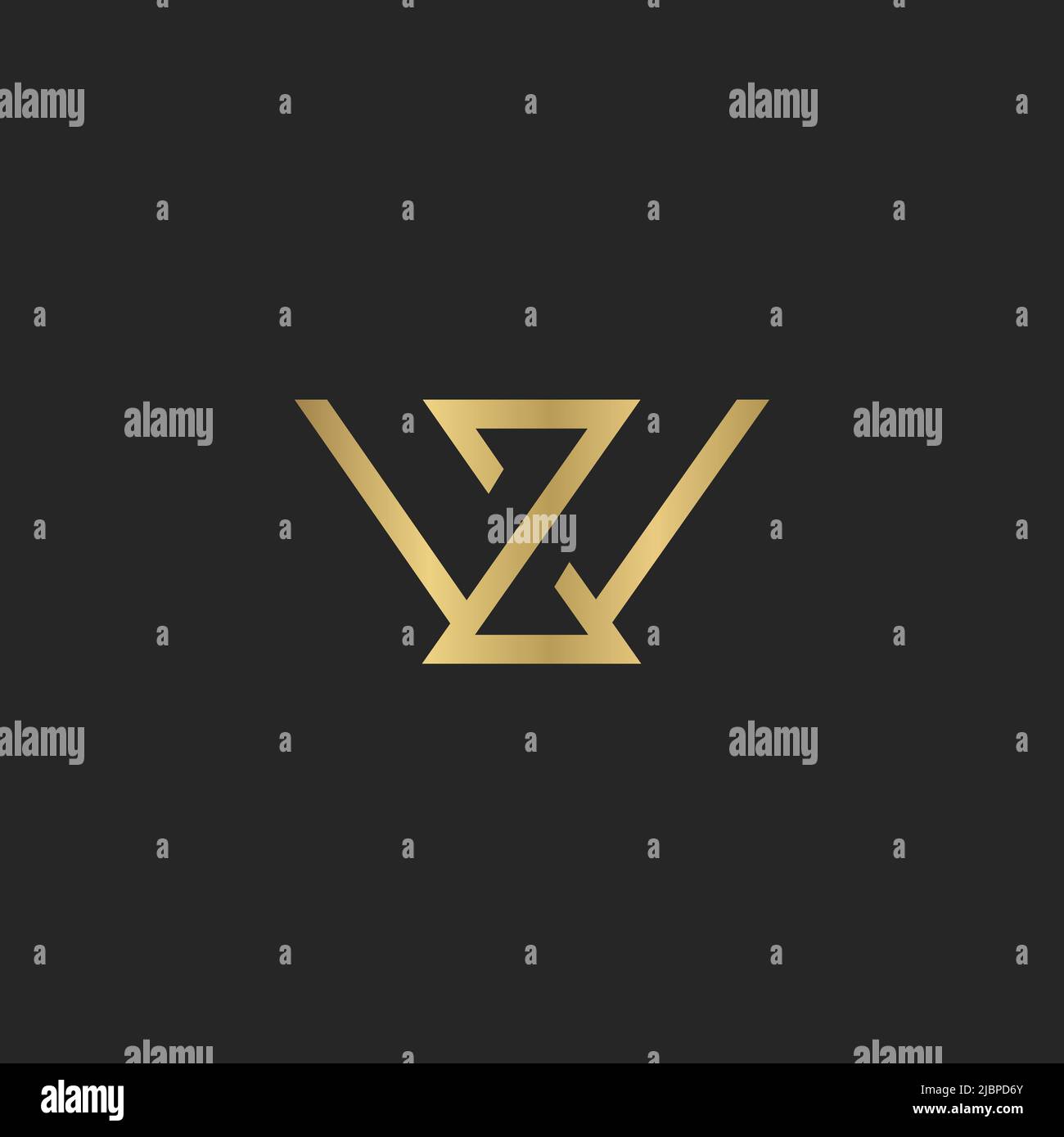Alphabet letters Initials Monogram logo WZ, ZW, Z and W Stock Vector ...