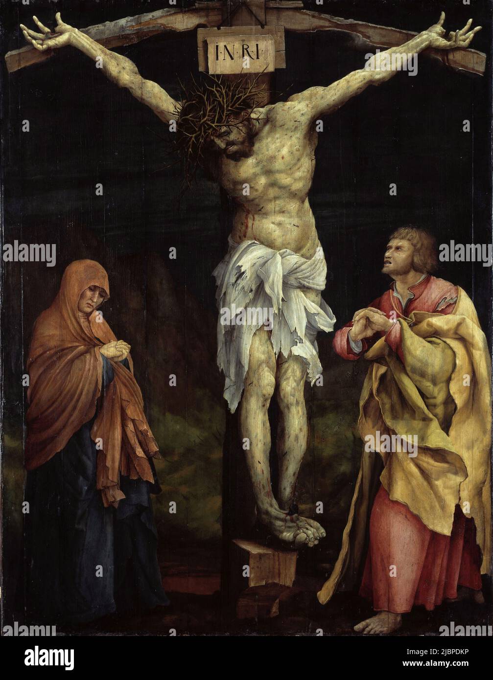 Christ on the cross by Matthias Grünewald  (1480–1528) Stock Photo