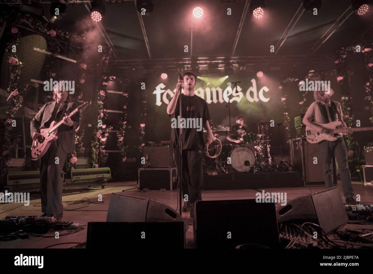 Bologna, Italy. 07th June, 2022. Among the most loved bands of the contemporary alternative scene, the Irish Fontaines D.C. live concert in Bologna. (Photo by Carlo Vergani/Pacific Press) Credit: Pacific Press Media Production Corp./Alamy Live News Stock Photo