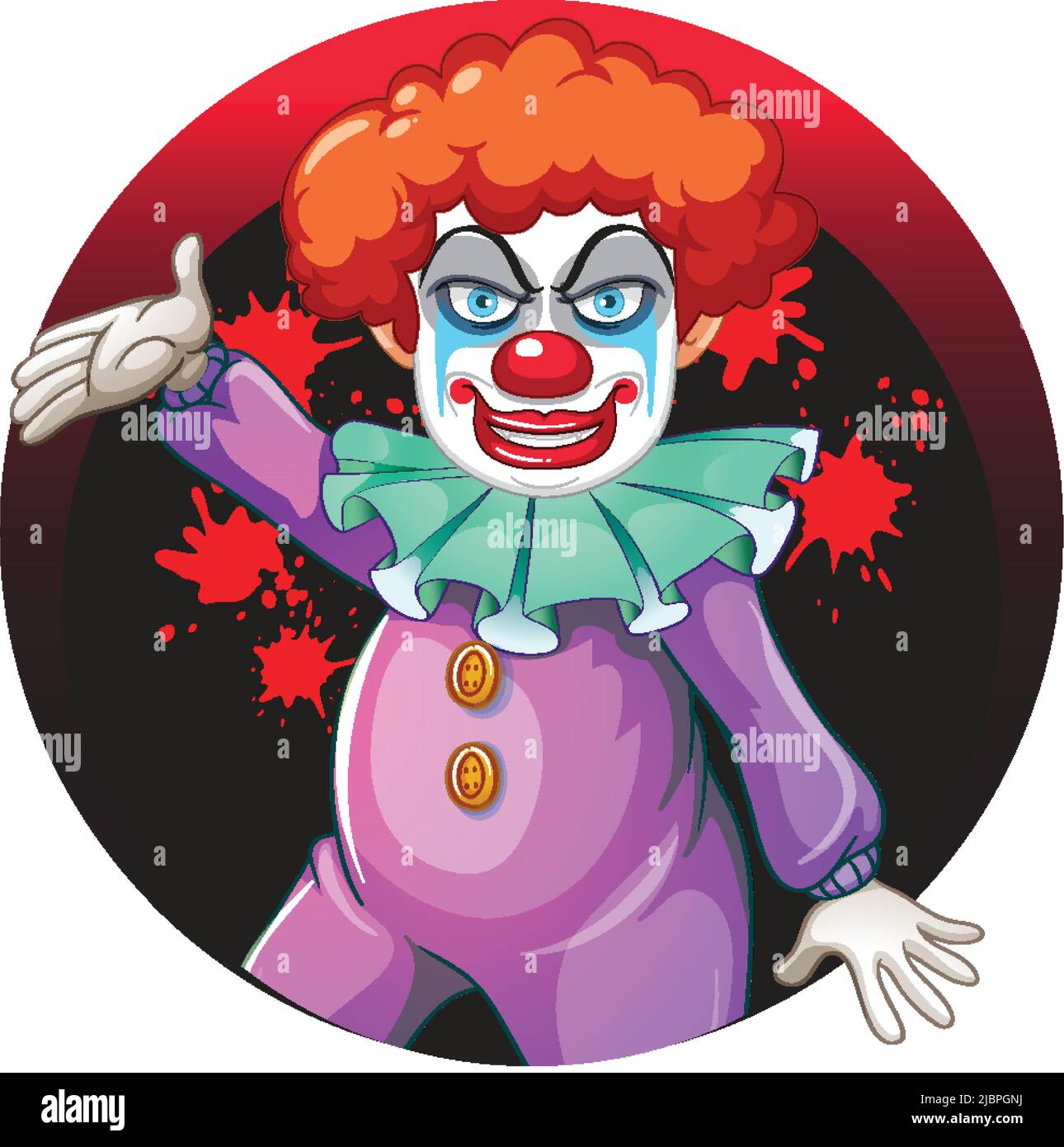 Cartoon clown with red nose illustration Stock Vector Image & Art - Alamy
