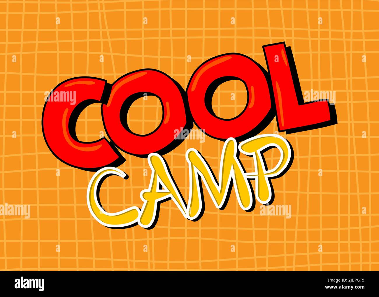 Kids Letters word Cool Camp. Word written with Children's font in