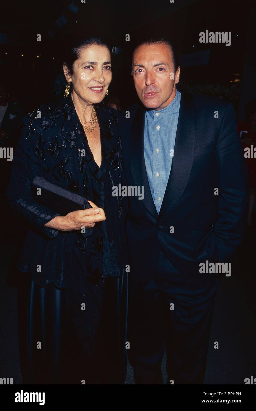 Irene Papas and Armand Assante attend the premiere of 'The Odyssey' at the Museum of Modern Art in New York City on May 13, 1997.  Photo Credit: Henry McGee/MediaPunch Stock Photo