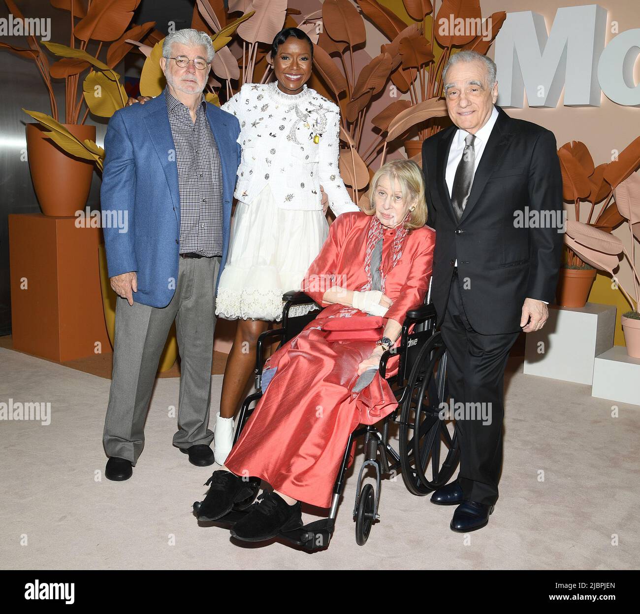 New York, USA. 07th June, 2022. (L-R) George Lucas, Mellody Hobson, Helen Morris, and Martin Scorsese attend MoMA's Party in the Garden 2022 at The Museum of Modern Art in New York, NY, June 7, 2022. (Photo by Anthony Behar/Sipa USA) Credit: Sipa USA/Alamy Live News Stock Photo