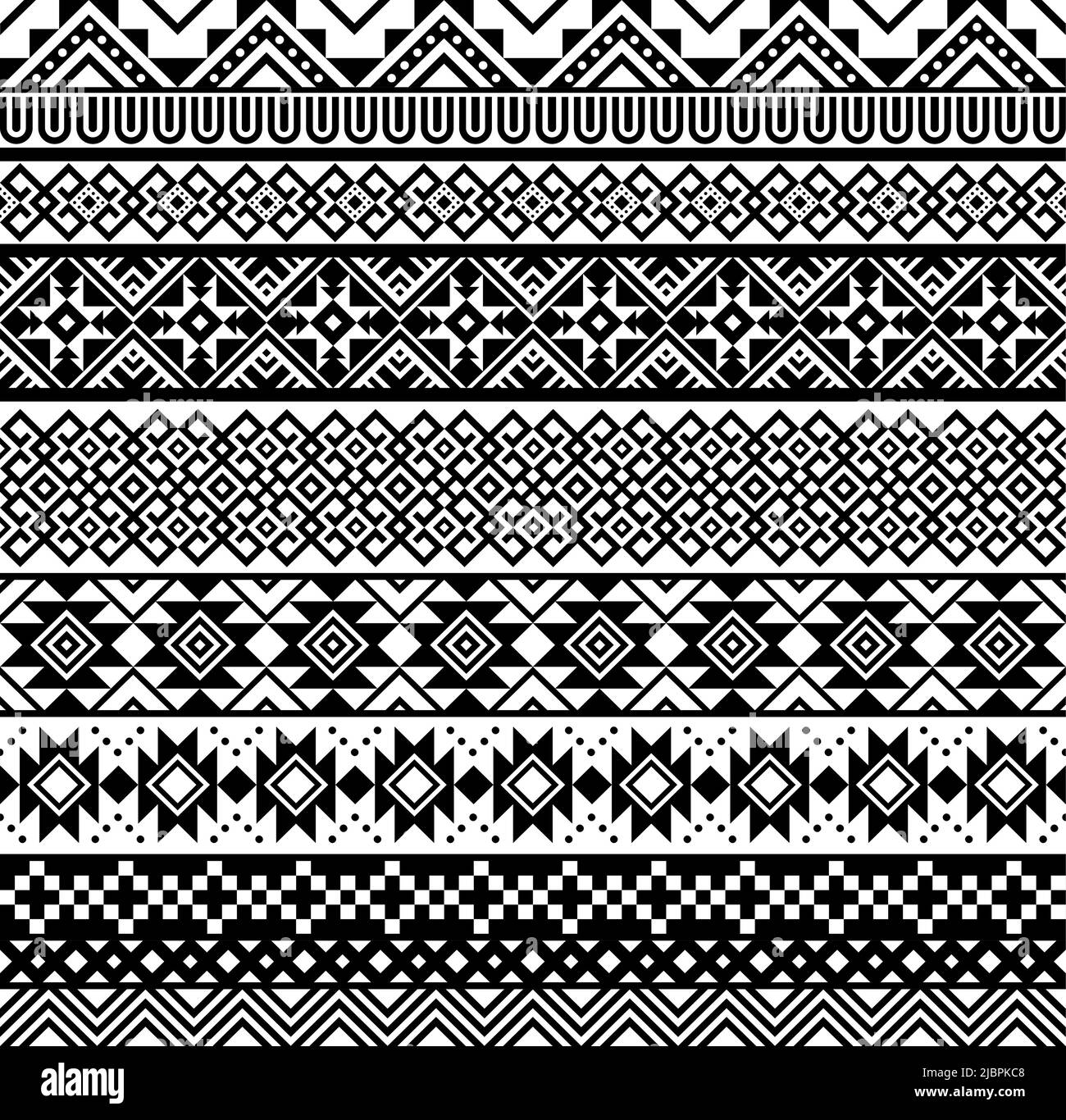 Native american indian motif border Black and White Stock Photos ...