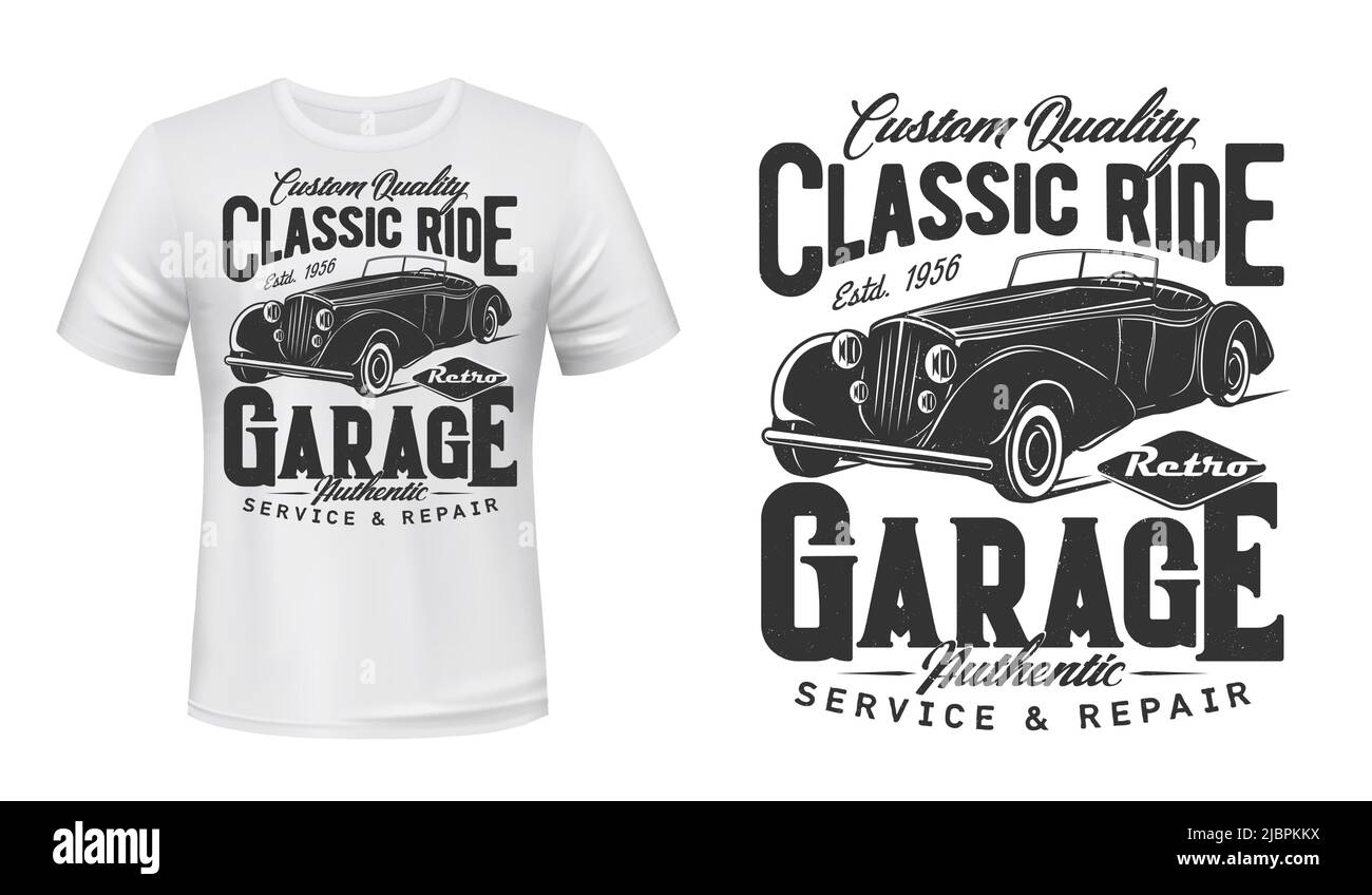 Retro service area car repair print Suits main image 1