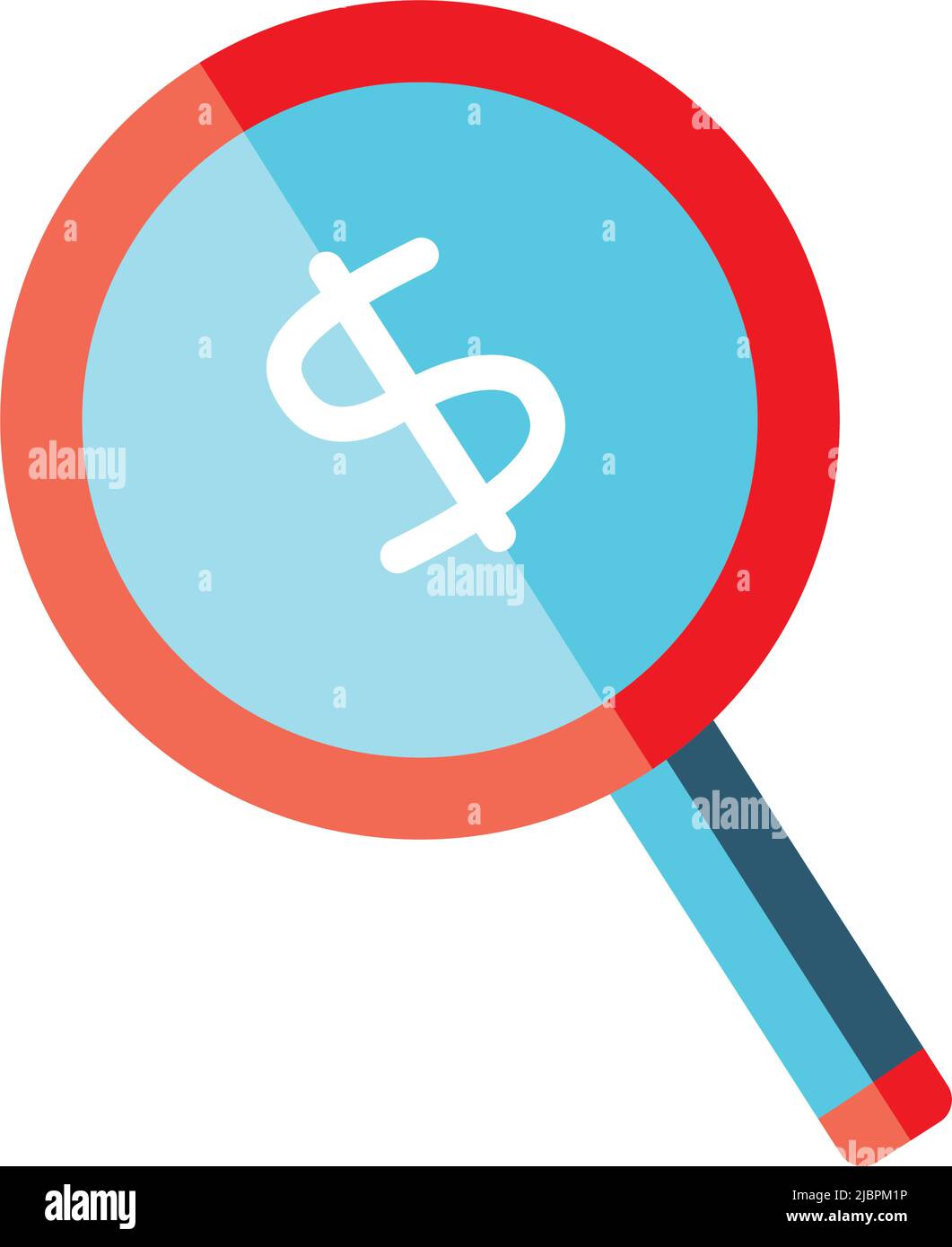 magnifying glass and sign of dollar Stock Vector Image & Art Alamy