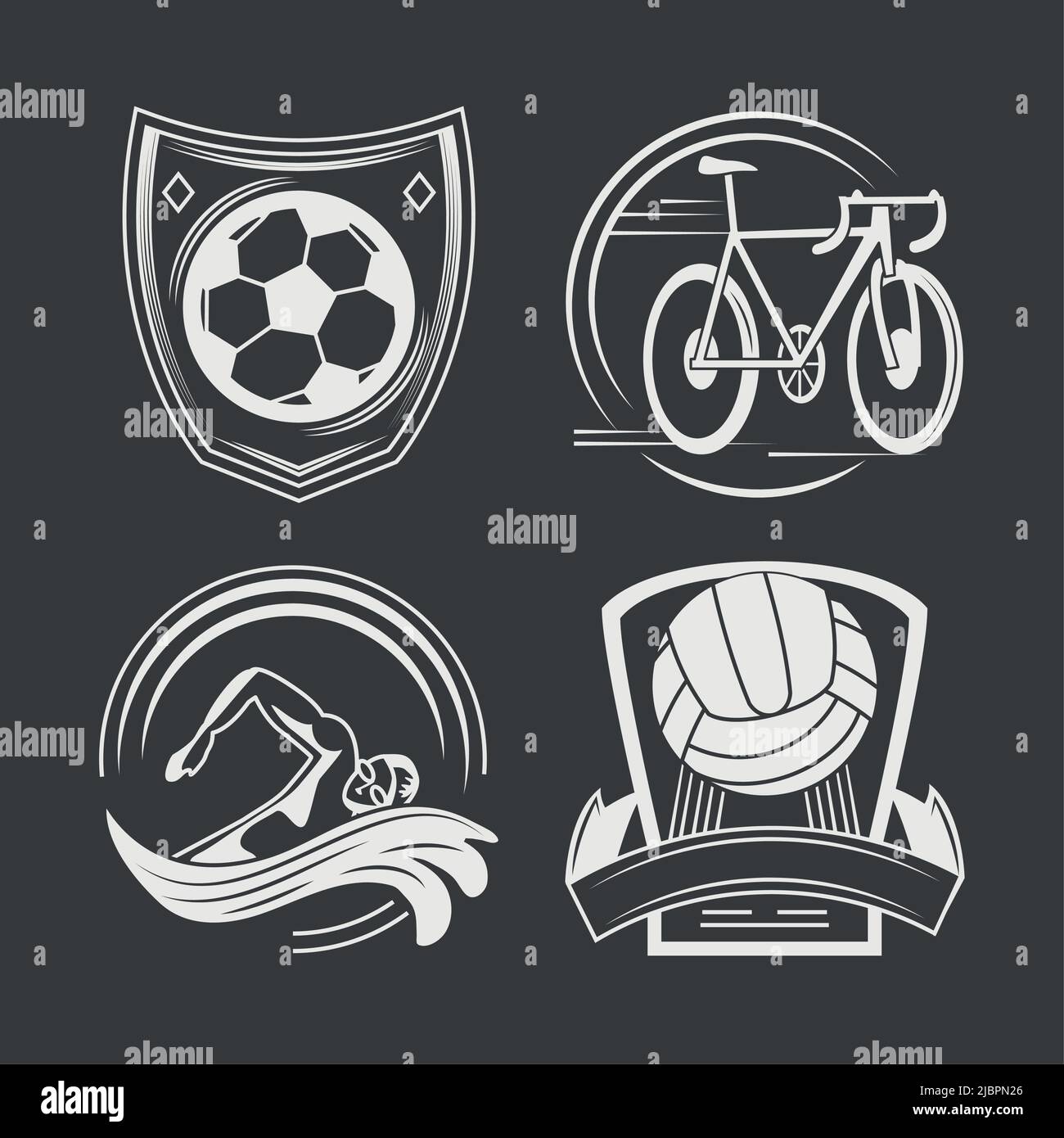 icons set sports label Stock Vector Image & Art - Alamy