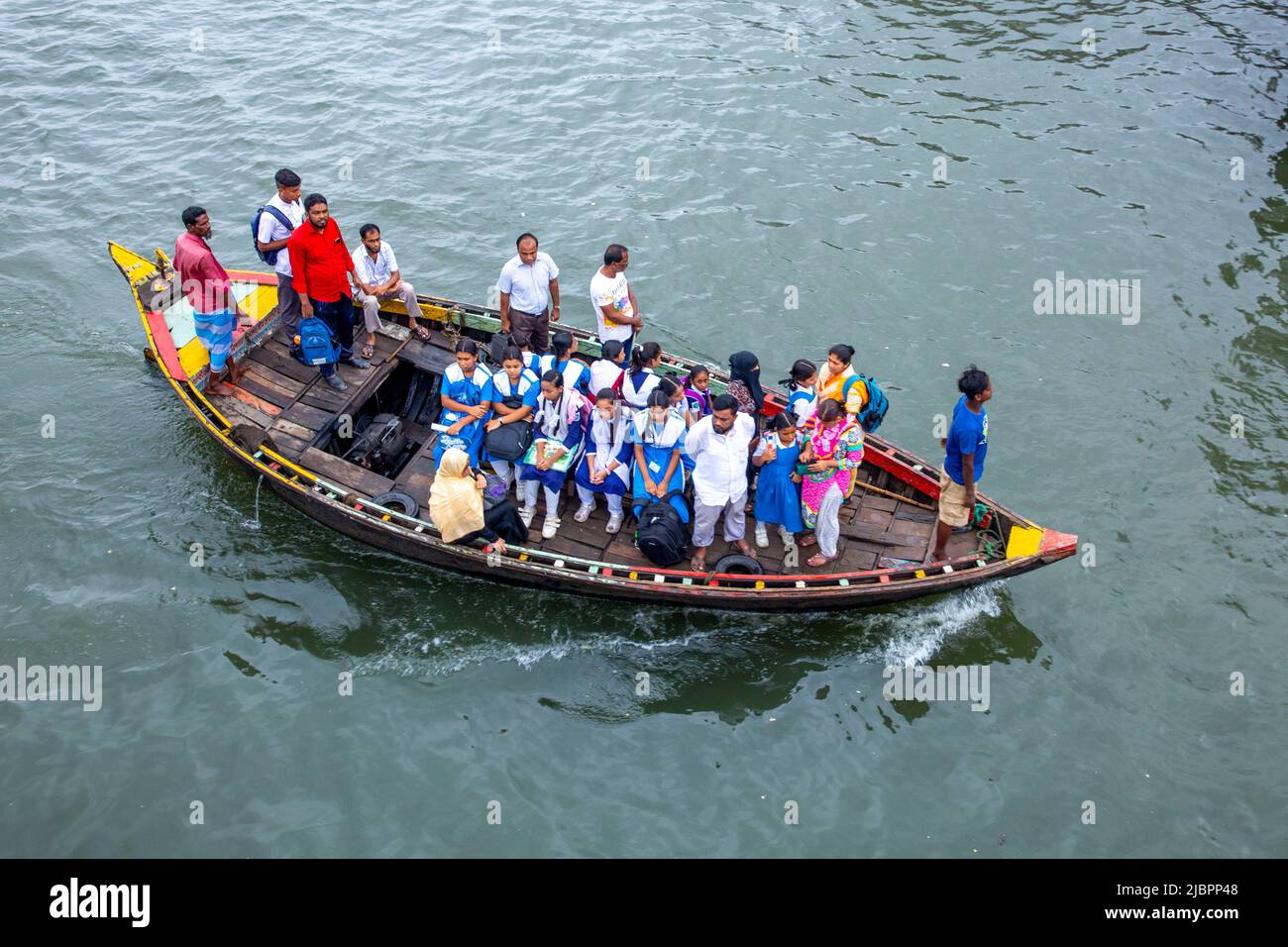 Ferry boat on the buriganga river, Dhaka, Bangladesh. Stock Photo