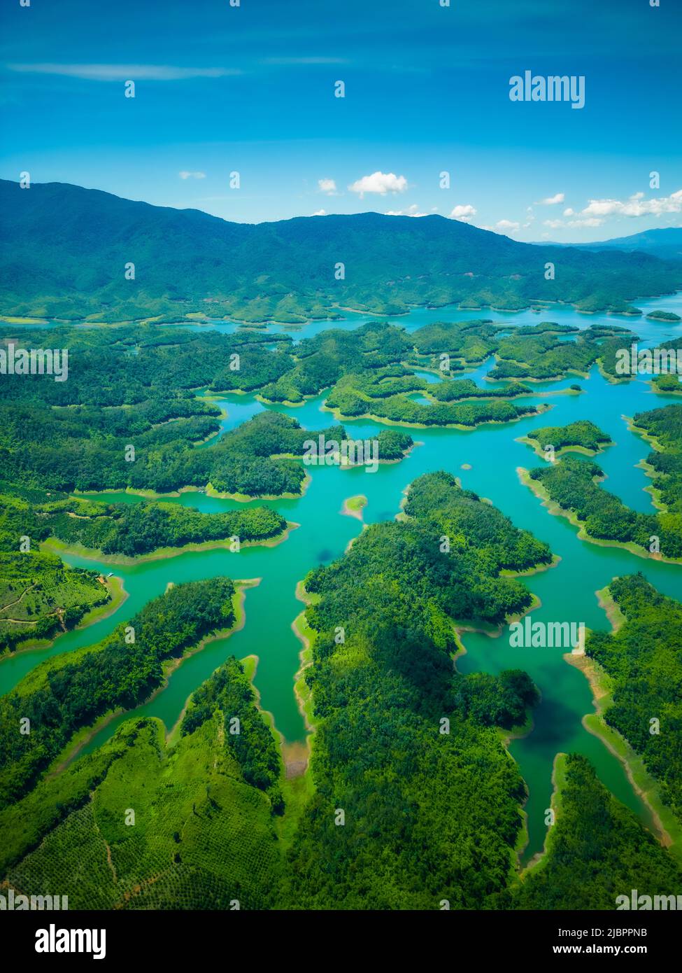 Dong Nai, Vietnam - June 4th, 2017: Panorama Of Ecotourism Area With A  Bridge Over The Peninsula In Large Lake With Many Small Islands Stock  Photo, Picture and Royalty Free Image. Image 80455504.