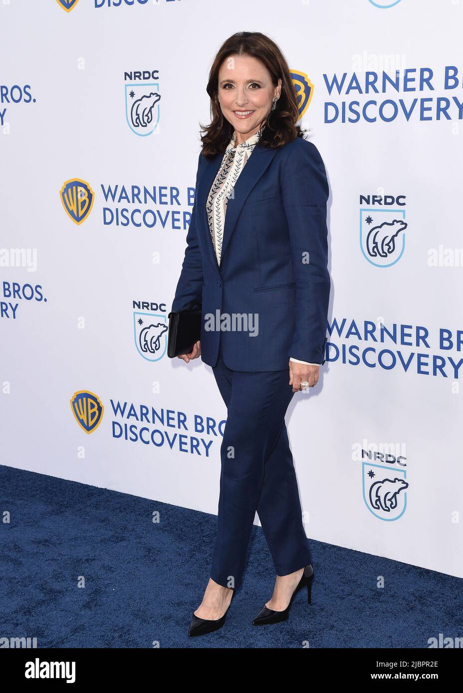 Julia Louis-Dreyfus walking on the red carpet at the NRDC night of