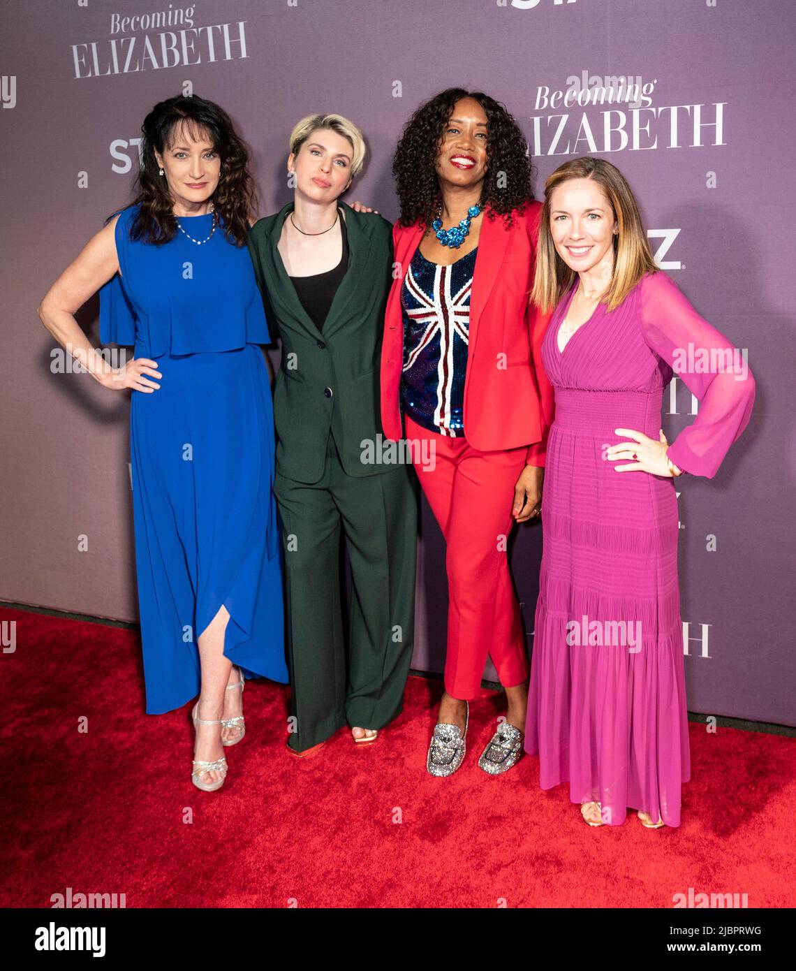 June 7 22 New York New York United States Karen Bailey Anya Reiss Kathryn Bsuby Alison Hoffman Attend Starz S Becoming Elizabeth New York Premiere At The Plaza Hotel Credit Image C Lev