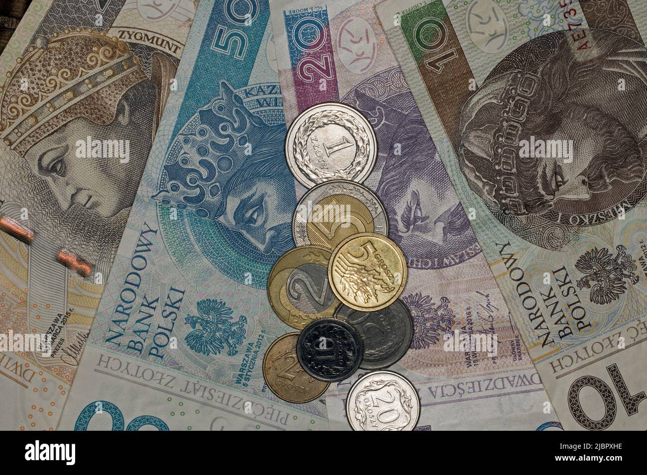 Polish zloty, currency of Poland Stock Photo