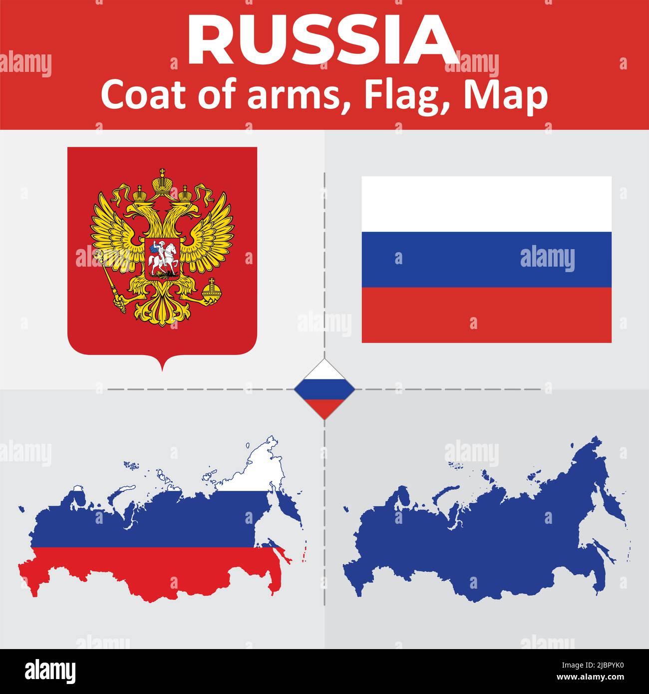 Contour conditional map of Russia in the colors of the Russian flag. Flat  map of the borders of the Russian Federation. Scalable design Stock Vector  Image & Art - Alamy