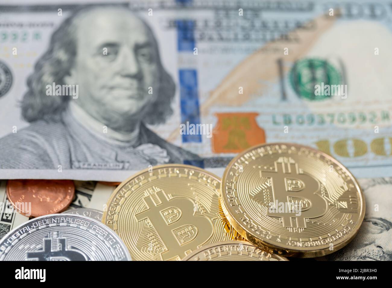 Bitcoin with pennies hi-res stock photography and images - Alamy