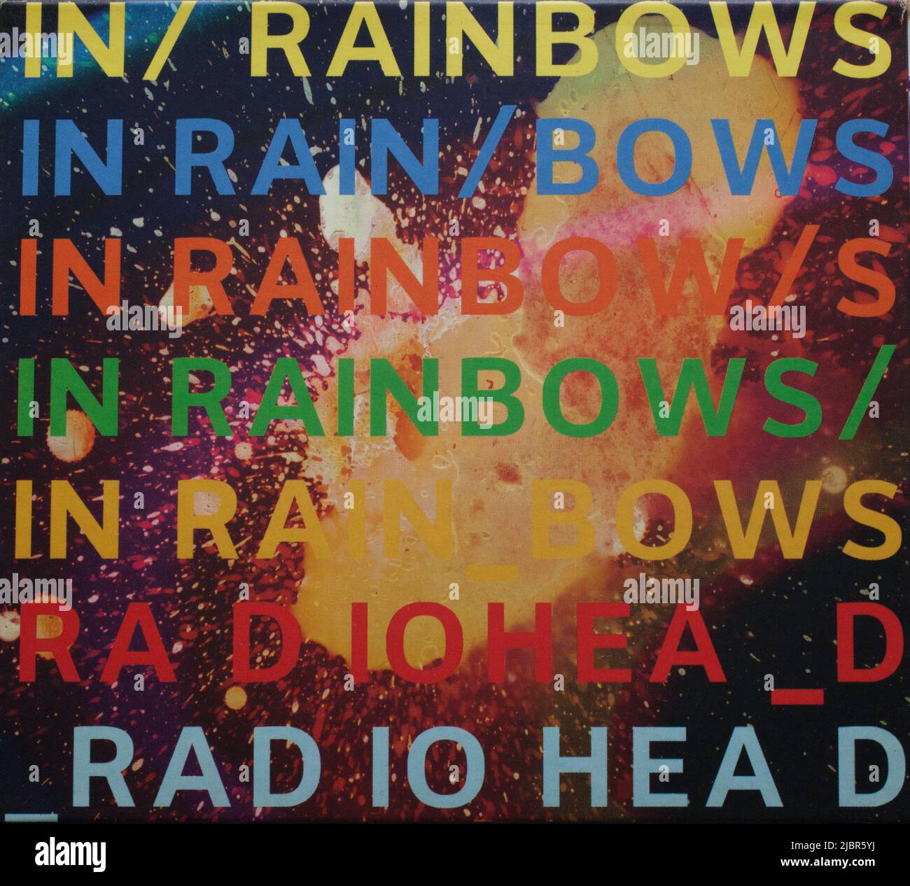 The cd album cover to, In Rainbows by Radiohead Stock Photo