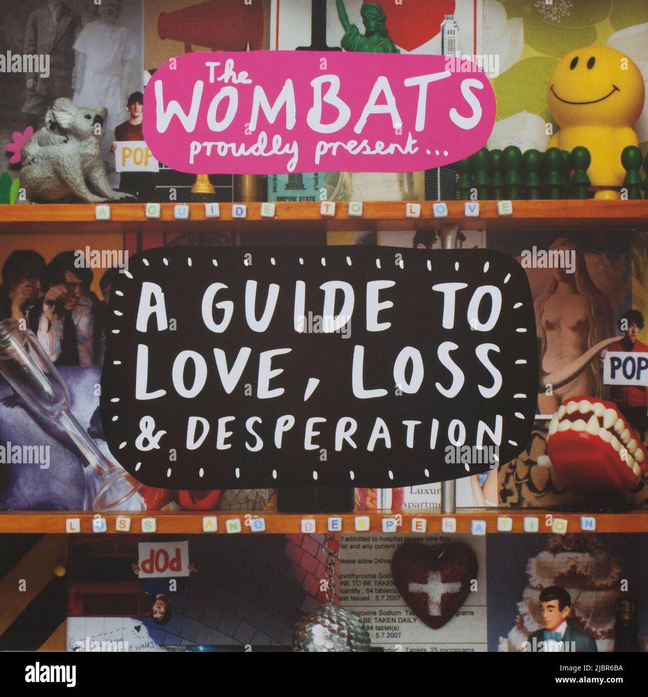 The cd album cover to, A Guide to Love, Loss and Desperation by The Wombats Stock Photo