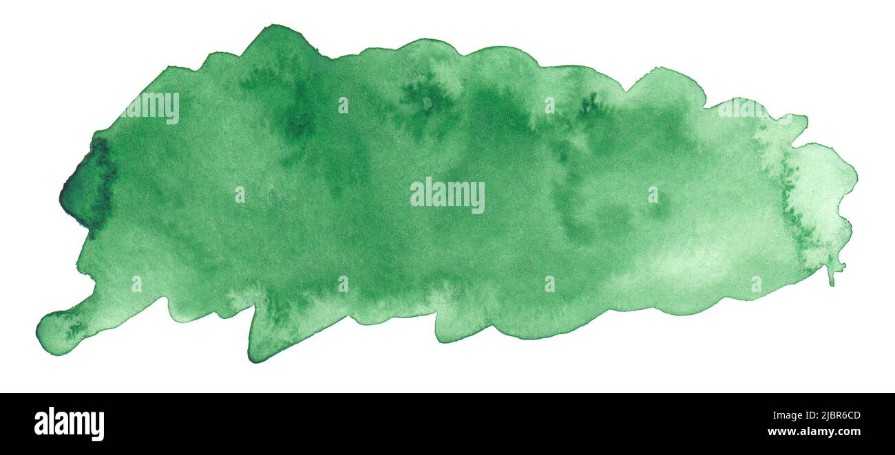 Abstract crocodile green watercolor splash texture isolated on white