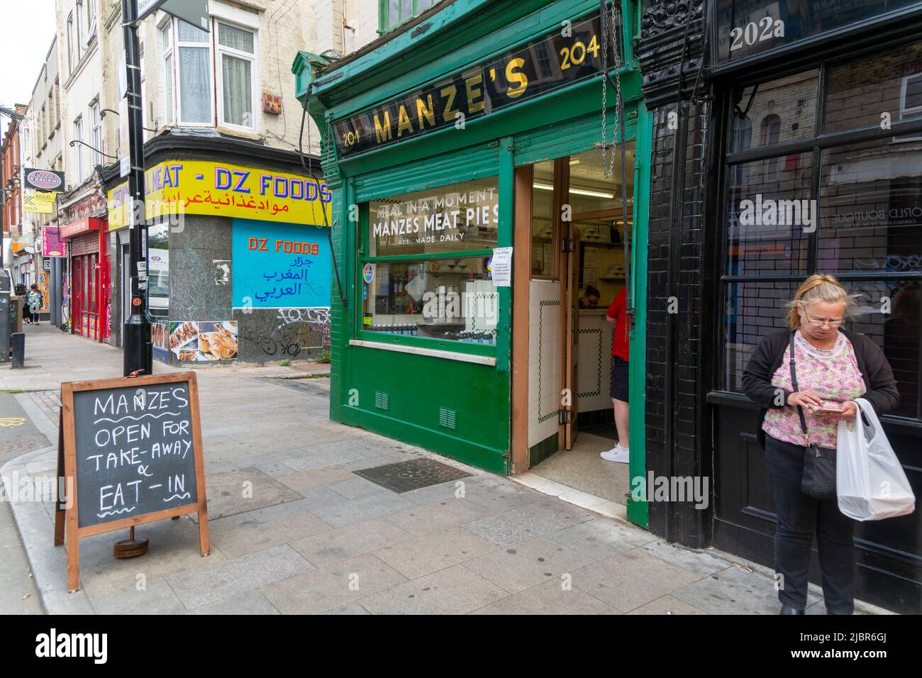 Manze's traditional pie and mash shop, Deptford High Street, London SE8