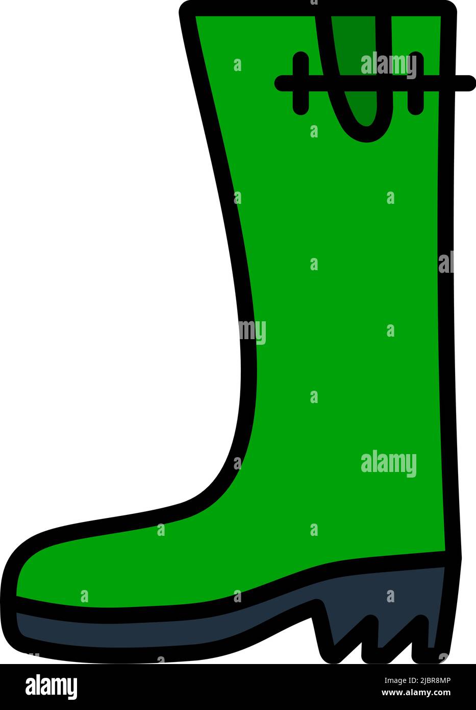 Rubber Boot Icon. Editable Bold Outline With Color Fill Design. Vector
