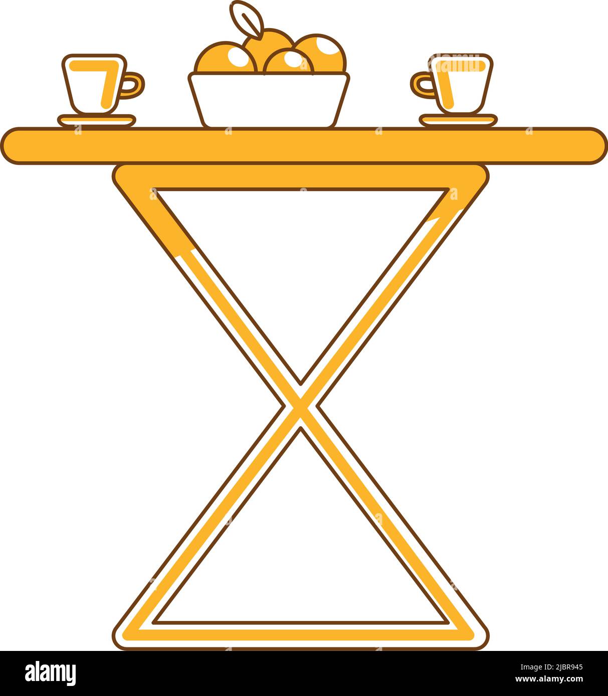 Coffee table semi flat color vector object Stock Vector