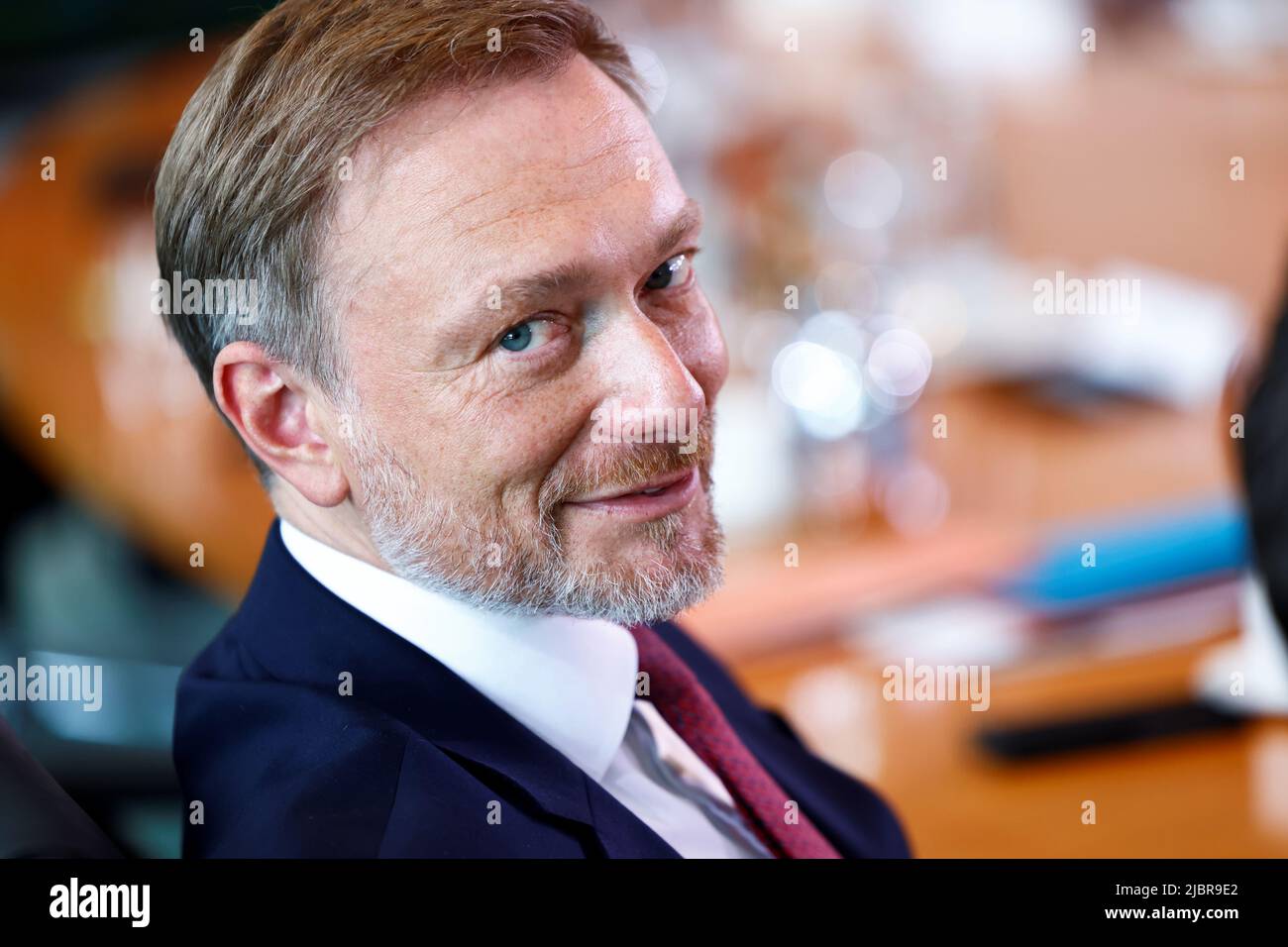 German Finance Minister Christian Lindner attends the weekly cabinet meeting at the Federal Chancellery in Berlin, Germany, June 8, 2022. REUTERS/Hannibal Hanschke Stock Photo