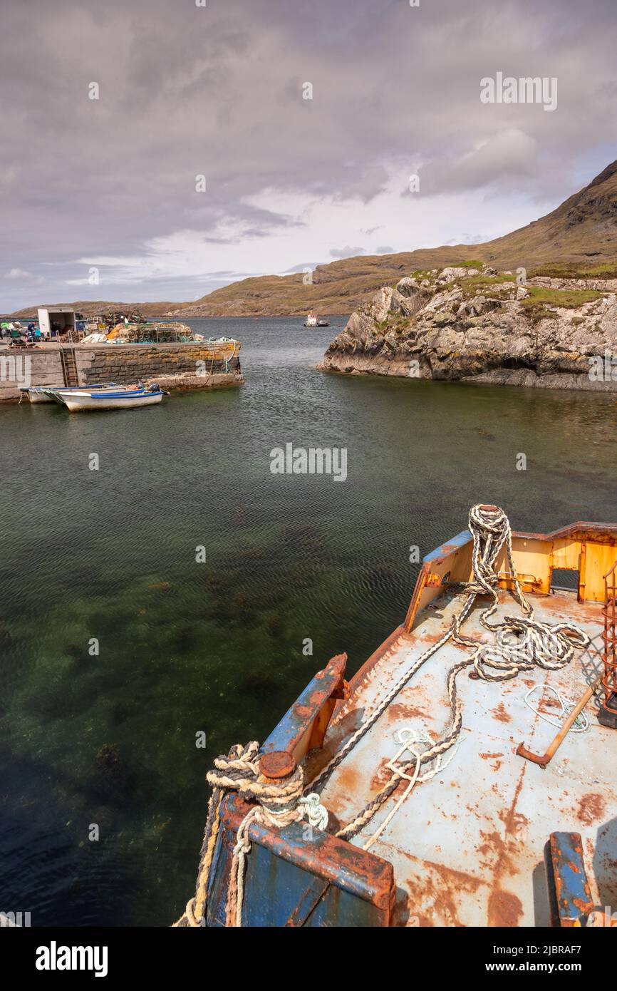Rosroe Pier on the Atlantic coast of County Galway, Ireland Stock Photo