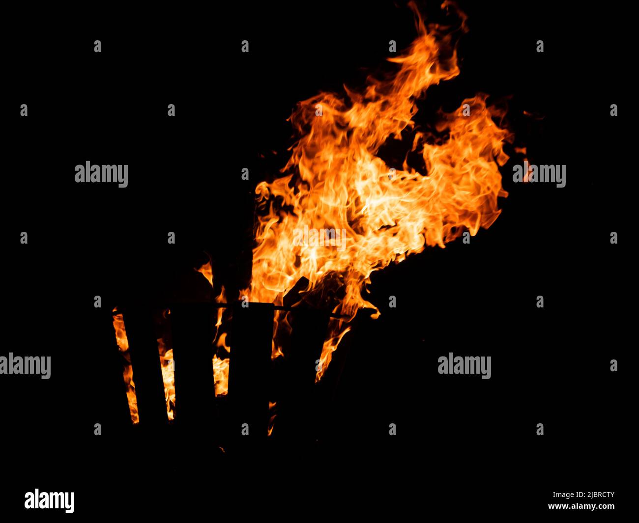 Shalford, Braintree Essex UK, 3rd June 2022. Beacon lit to celebrate