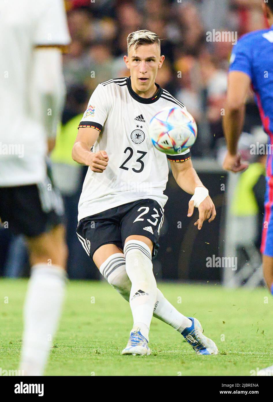 Munich, Germany. June 7th 2022: Nico Schlotterbeck, DFB 23 in the UEFA Nations League 2022 match GERMANY, UK. , . on Juni 07, 2022 in Munich, Germany. Credit: Peter Schatz/Alamy Live News Stock Photo
